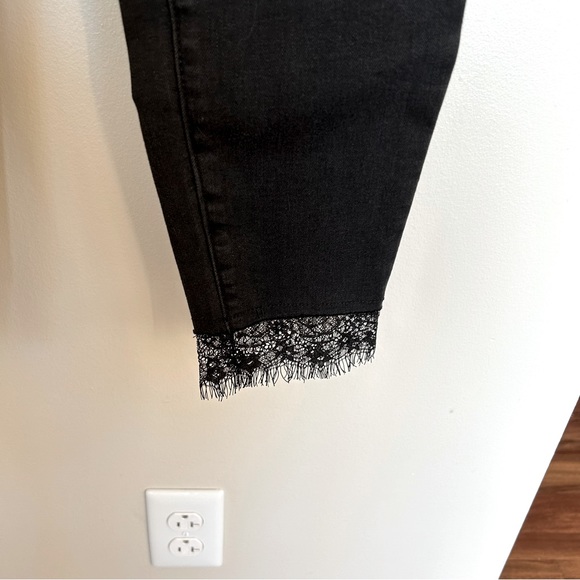 Lace Ankle Black Jean - Picture 2 of 5